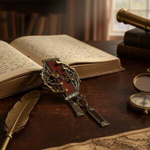 Costume Fashion Jewelry Metal Brooch Pin Pendant Art Deco Inspired OOAK Preowned